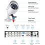 ZOSI H.265+ Full 1080p Home Security Camera System Outdoor Indoor, 5MP-Lite CCTV DVR 8 Channel and 4 x 1080p (2MP) Day Night Vision Weatherproof Surveillance Bullet Camera, Motion Alerts (No HDD)