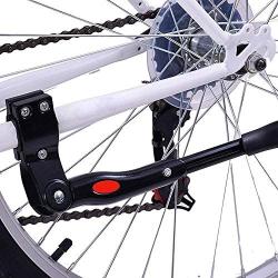 Emoly Upgraded Bike Kickstand Adjustable Aluminium Alloy Bicycle Side Kickstand Fit for 22'' 24'' 26'' 28'' Mountain Bike Black