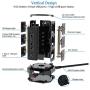 Power Strip Tower NVEESHOX Surge Protector 9 AC Outlets with 4 USB & 1 USB-C Ports 10FT/3M Widely Spaced Multi Outlets Power Strip Vertical for Home Office Cafe Dorm Room (Black)
