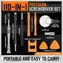 HORUSDY 110 in 1 Precision Screwdriver Set with Phillips, More& Torx Bits, Non-Slip Magnetic Electronics Tool Kit