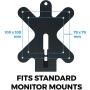 HumanCentric VESA Mount Adapter for Dell S2218, SE2219, S2318, S2319, S2418, S2419, SE2419, S2718, S2719, SE2719 Monitors | Does Not Fit Ultrathin Monitors S2718D, S2719HM, S2719DM [Patent Pending]