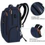 KROSER Laptop Backpack Large Computer Backpack Fits up to 15.6 Inch Laptop with USB Charging Port Water-Repellent School Travel Backpack Casual Daypack for Business/College/Women/Men-Dark Blue