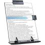 Black Metal Desktop Document Book Holder with 7 Adjustable Positions (Black)