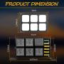 6 Gang Switch Panel, Niwaker Electronic Relay System Circuit Control Box Universal Waterproof Fuse Relay Box Touch Switch Box with Label Stickers for Truck ATV UTV SUV Car