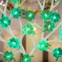 Irish Clover String Lights Decorating for St. Patrick’s Day, 10ft 40 LEDs Shamrock Green Bulbs, Battery-Powered with 9 Lighting Models Remote, Fairy Lighting Decorative for Indoor & Covered Outdoor
