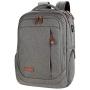 KROSER Laptop Backpack Large Computer Backpack Fits up to 15.6 Inch Laptop with USB Charging Port Water-Repellent School Travel Backpack Casual Daypack for Business/College/Women/Men-Grey