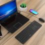 Wired Keyboard and Mouse, Jelly Comb Ultra Thin Full Size USB Wire Corded Keyboard Mouse Combo Set with Number Pad for Computer, Laptop, PC, Desktop, Notebook, Windows 7, 8, 10 (Black)