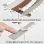 Anfly Door Seal Strips - 33ft/25MM (1 Inch) Silicone Seal Strip, Adhesive Weather Stripping for Doors and Windows