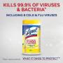 Lysol, Disinfecting Wipes, White, Lemon Lime, 80 Count (Pack of 3), 240 Count