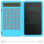 Basic Calculator Notepad with 6.5 Inch LCD Writing Tablet, Rechargeable, Lock Button and E-Pen,12 Digit Display, Also Inkless Drawing/Memo Pads/Planning Boards, Hand-held for Daily and Basic Office