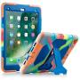 iPad Case 9.7 inch for 2017 iPad 5th Generation Case /2018 iPad 6th Generation Case/ 2016 iPad Pro Case / iPad Air 2 Case, Heavy Duty Shockproof Silicone Protect Case - Ice/Blue