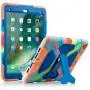 iPad Case 9.7 inch for 2017 iPad 5th Generation Case /2018 iPad 6th Generation Case/ 2016 iPad Pro Case / iPad Air 2 Case, Heavy Duty Shockproof Silicone Protect Case - Ice/Blue