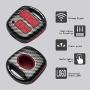 TANGSEN Key Fob Case Carbon Fiber Pattern Plastic Red Silicone Cover for Toyota Land Cruiser FJ Cruiser Lexus Es300 Ls430 Lx470 Rx300 Rx330 Rx350 Rx400h 3 Button Keyless Entry Remote