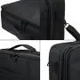 Goldwheat Travel Cosmetic Bags Make up Box Beauty Brush Train Case with Shoulder Strap & Handle (Large:16.5x5.5x12.2 inch)