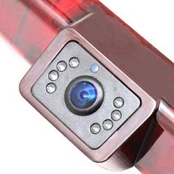 EWAY Top High Roof Mount 3rd Brake Light Backup Rear View Camera Lamp for Coachmen RV Leprechaun Freelander Chevy 4500 Ford 450 Camper Trailer Motorhome 12V Reverse Cameras with Removable Guideline