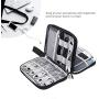 JINFIRE Electronics Organizer Travel Cable Organizer Waterproof Portable Electronics Accessories Case Gadget Bag for 7.9'' IPad Mini, Chargers, Cord, Phone, USB, SD Card,Black