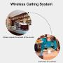 Retekess TD105 Restaurant Pager System,Wireless Caregiver Pager,Alert Button,Max 999,1 Voice Broadcast Receiver,5 Call Buttons for Cafe,Clinic,Hotel