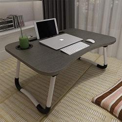 Laptop Bed Tray Table, Astory Portable Laptop Desk Lap Tablet with Foldable Legs&Cup Slot, Multifunctional Notebook Stand Reading Holder for Eating Breakfast, Reading Book, Watching Movie on Bed/Couch