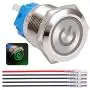 Twidec / 19mm Mounting Hole Latching Push Button Switch 1NO 1NC SPDT ON/OFF Silver Waterproof Stainless Steel Shell with 12V Green Power Symbol LED Lamp Ring for car modification Switch L-19-Power-T-G Twidec / 19mm Mounting Hole Latching Push Button Switch 1NO 1NC SPDT ON/OFF Silver Waterproof Stainless Steel Shell with 12V Green Power Symbol LED Lamp Ring for car modification Switch L-19-Power-T-G