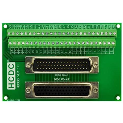 D-SUB Male-Female Breakout Board Terminal Block Interface Module (DB50)