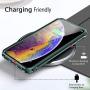 iPhone X Case, iPhone Xs Case with [ Screen Protector Tempered Glass x2Pack] SUPBEC Protective Phone Cover with Silicone PC+TPU Shockproof Rubber Heavy Duty Case for iPhone X/iPhone Xs-Clear Green