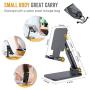 airtrot Portable Cell Phone Stand for Desk, Full Foldable Phone Holder with Adjustable Height and Angle Sturdy and Compatible with All Phones, Switch and Tablets (Smaller Than 9.7 inch), Black