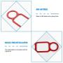 Carbon Fiber Headlight Switch Button Cover Trim for 2015-2020 Dodge Challenger, for 2010-2020 Dodge Charger (Red)