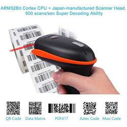 Tera Wireless Barcode Scanner 1D 2D QR Code Reader Handheld Scanner (2.4G Wireless/USB Wired 2 in 1) for Store, Supermarket, Warehouse, Library with Handsfree Stand