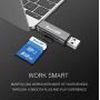 SmartQ C350 USB-C and USB A USB Memory Card Reader USB 3.0 Super Speed for MicroSDXC, MicroSDHC, SD, SDXC, SDHC, SD Cards, Works for Windows, Mac OSX, Android Devices, OTG Adapter (Grey Trio w Case)