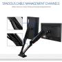 Loctek Dual Monitor Mount D5D, Full Motion Adjustable Gas Spring Desk mounts for 10-27 inches Screens, Clamp or Grommet Desktop Support