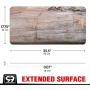 Multipurpose Office Desk Pad and Computer Desk Mat - Waterproof Office Desk Mat and Desk Blotter Pad - Home Office Accessories (Large (35.5'' x 17.5'') (Barnwood Brown)