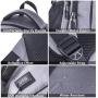 Travel Laptop Backpack, Gebnuit Anti-Theft Business Student Laptop Backpack with USB Charging Port, Slim Durable Water Resistant College School Computer Bag for Women & Men Fits 15.6 Inch Laptop-Grey