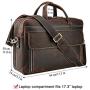 TIDING Mens Leather Business Briefcase 17'' Laptop Case Messenger Bag with YKK Metal Zipper TIDING Mens Leather Business Briefcase 17'' Laptop Case Messenger Bag with YKK Metal Zipper