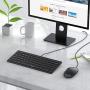 USB Keyboard and Mouse,Jelly Comb Ultra Thin Small Compact Wired Keyboard and Mouse High Definition Optical for Computers, Laptop, PC, Desktop, Laptop,Windows（Black）