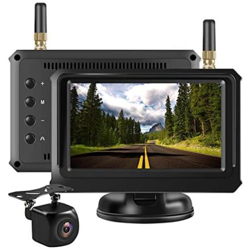 Car Backup Camera, Niloghap Pure Copper Cable Universal IP69K Waterproof 720P High Definition Star Light Night Vision Rear View Parking Vehicle Camera for Pickup Trucks SUVs RVs Vans (Blue)