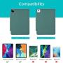 ESR Rebound Magnetic Smart Case for iPad Pro 12.9'' 2020 & 2018, Convenient Magnetic Attachment [Supports Pencil Pairing & Charging] Cover, Auto Sleep/Wake Trifold Stand Case - Forest Green