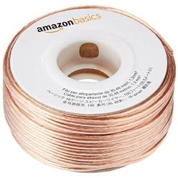 Amazon Basics 100ft 16-Gauge Audio Stereo Speaker Wire Cable, 100 Feet