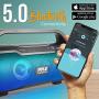 Wireless Portable Bluetooth Boombox Speaker - 500W 2.0CH Rechargeable Boom Box Speaker Portable Barrel Loud Stereo System with AUX Input/USB/SD/Fm Radio, 3'' Subwoofer, Voice Control - Pyle PBMWP185