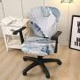 wonderfulwu Stretch Chair Covers Spandex Office Computer Chair Cover Removable Washable Rotate Swivel Chair Protective Covers