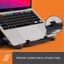 Laptop Stand with Phone Holder - Foldable Computer Lift with 360 Rotating Swivel Base - Adjustable Portable MacBook Stand for Desk - Ergonomic Riser for Office - Cooling Mount for Gaming Laptops