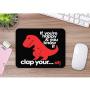 oFloral Dinosaur Gaming Mouse Pad Red Sad Dino If You are Happy You Know It Letter Decorative Mousepad Rubber Base Home Decor for Computers Laptop Office Home 7.9X9.5 Inch