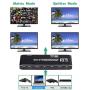 HDMI Matrix Switch 4x2, 4K HDMI Matrix Switcher Splitter 4 in 2 Out Box with EDID Extractor and IR Remote Control Support 4K HDR, HDMI 2.0b, HDCP 2.2, 4K@60Hz, 3D, 1080P