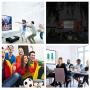 PTVDISPLAY Mini Video hd Projector-Portable Movie Phone dlp Projector, Support WiFi, Bluetooth, with HDMI in/USB/SD Slot.