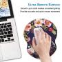 BOSOBO Ergonomic Mouse Pad with Gel Wrist Rest Support, Art Design Floral Wrist Rest Mousepad Pain Relief Flowers Mouse Mat for Office Home Computer Laptops Working Gaming Women Men, Non-Slip PU Base