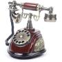 Antique Vintage Style Rotary Phone Resin Imitation Copper Princess French Style Retro Old Fashioned Rotary Dial Home and Office Handset Landline Telephone （US Stock）