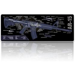 KINPLE XXL Extended Large Gaming Mouse Pad Non-Slip Water-Resistant Rubber Cloth Computer Game Mouse Mat(35.4×15.75×0.1 inch) (Gun)
