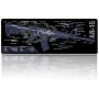 KINPLE XXL Extended Large Gaming Mouse Pad Non-Slip Water-Resistant Rubber Cloth Computer Game Mouse Mat(35.4×15.75×0.1 inch) (Gun)