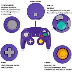 Gamecube Controller, Classic Wired Controller for Wii Nintendo Gamecube (Purple)