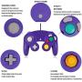 Gamecube Controller, Classic Wired Controller for Wii Nintendo Gamecube (Purple)