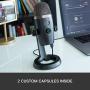 Blue Yeti Nano Professional Condenser USB Microphone with Multiple Pickup Patterns & No-Latency Monitoring for Recording and Streaming on PC & Mac - Shadow Grey